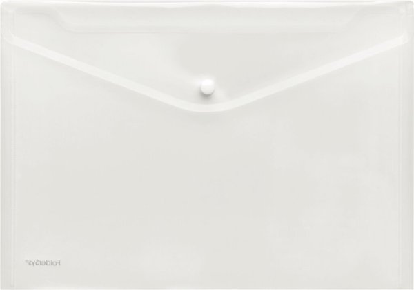 Image Sichttasche A4 quer, farblos klar transparent, mit Druckknopf,