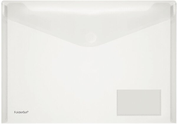 Image Sichttasche A4 quer, klar transparent, mit Visitenkartentasche aussen