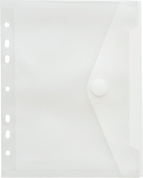 Image Sichttasche A5 hoch, farblos matt transparent, mit Klettverschluss,