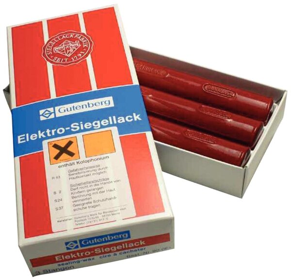 Image Siegellackstangen,Elektrolack,zinnoberot Gutenberg Elektrolack für schnelles