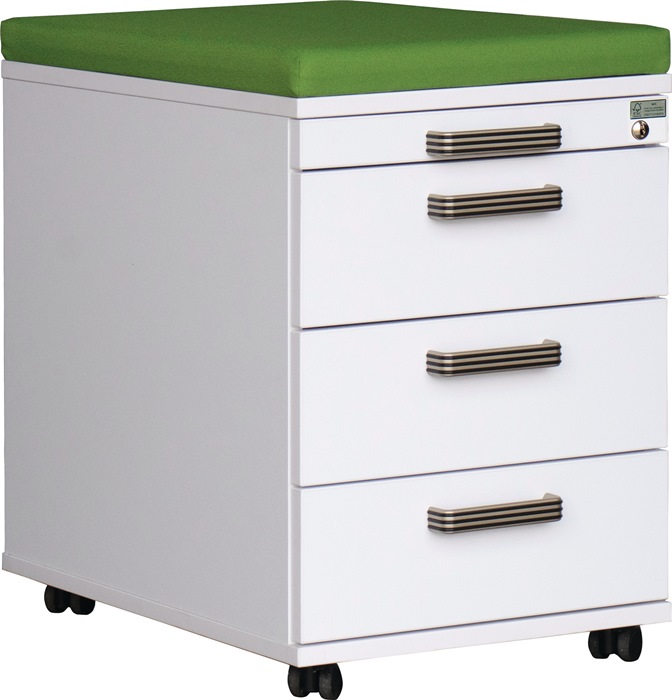 Image Sitzauflage grün gepolstert f.Rollcontainer