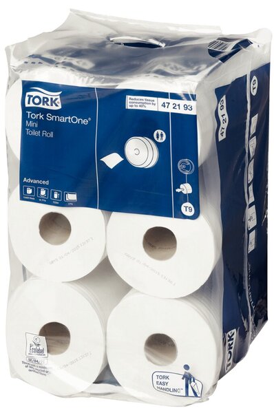 Image SmartOne Mini Toilettenpapier, 12 x 620 Blatt, 2-lagig, weiß,