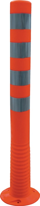 Image Sperrpfosten TPU orange/weiß D.80mm z.Schr.m.Befestigungsmat. H.1000mm H.1000mm