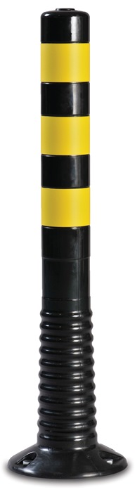 Image Sperrpfosten TPU schwarz/gelb D.80mm z.Schr.m.Befestigungsmaterial H.750mm