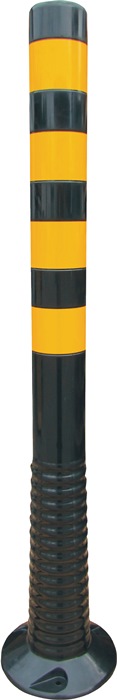 Image Sperrpfosten TPU schwarz/gelb D.80mm z.Schr.m.Befestigungsmaterial H.1000mm