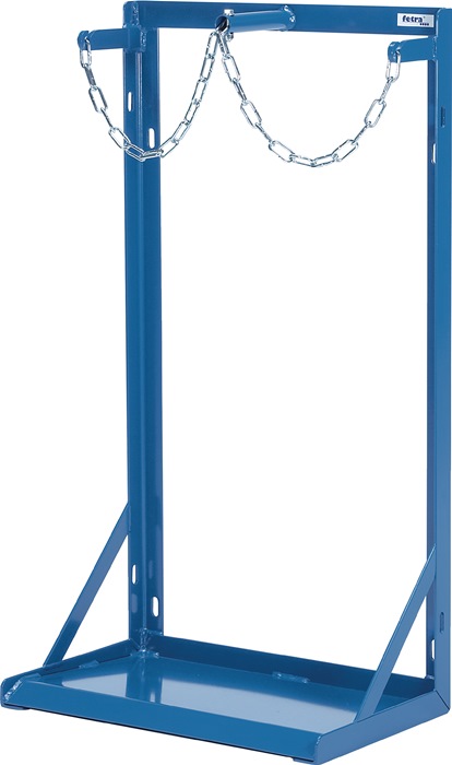 Image Stahlflaschenständer f.Flascheninhalt 2x40-50l Sauerstoff,Acetylen brillantblau