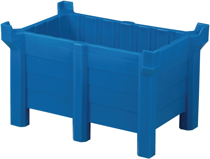 Image Stapelbehälter L1000xB800xH600mm PE blau Trgf.500kg ASECOS