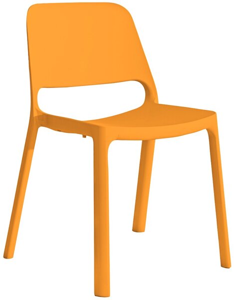 Image Stapelstuhl 2050, orange, 4-Fuß ohne Armlehne, UV- und wetterbeständig