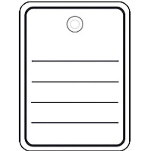 Image Stückwarenanhänger 40x50mm mit Öse Faden 1000St 1Pack