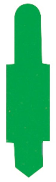 Image Stecksignale 15 x 55, PVC, h-grün zum Einstecken in Schlitzstanzungen