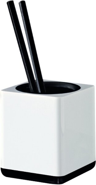 Image Stifteköcher HAN i-Line weiß/schwarz hochglänzend, 79x79x95mm