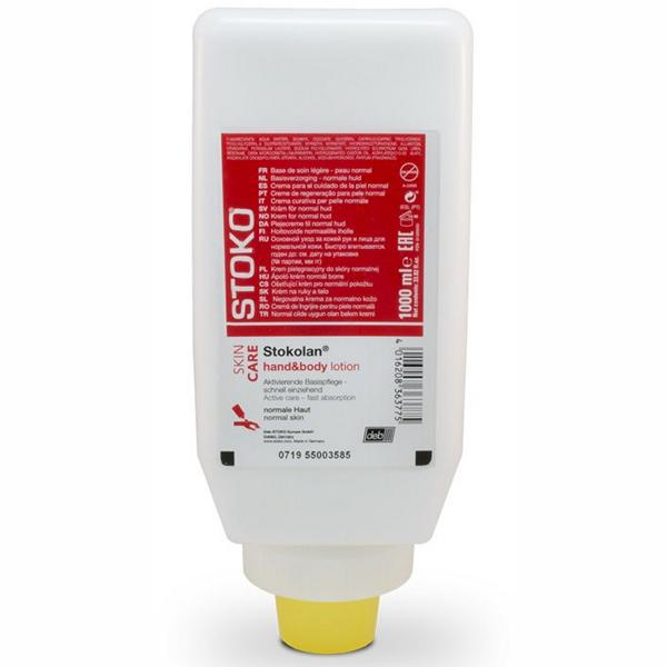 Image Stoko Stokolan® hand & body, parfümiert | 1 Liter Softflasche <br>Softcreme, für die Ganzkörperpflege, geeignet für Arbeitspausen und nach der Arbeit