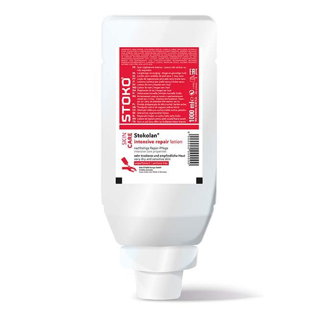 Image Stokolan® intensive repair | 1-Liter-Softflasche unparfümiert vormals Stoko Vitan Lotion,  Repair-Pflege-Cremelotion für sehr trockene und empfindliche Haut