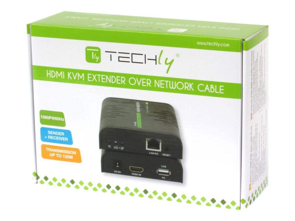 Image TECHLY HDMI KVM Extender über Netzwerkkabel, 120m