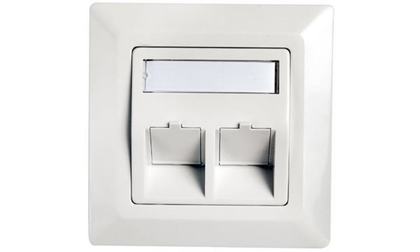 Image TELEGÄRTNER Modulaufnahme UP/2fach alpinweiß