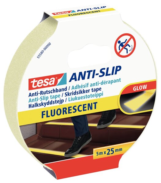 Image TESA 55580-00000-11 Anti-Rutschband Weiß (L x B) 5 m x 25 mm 1 Rolle(n)