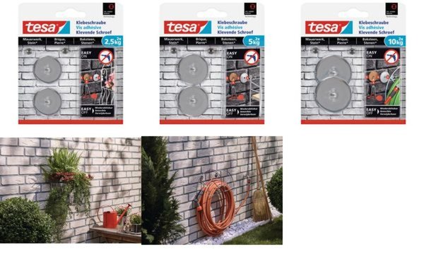 Image TESA 77906-00000 - Universal hook - Stein - Innen und Außen - Sichtverpackung (