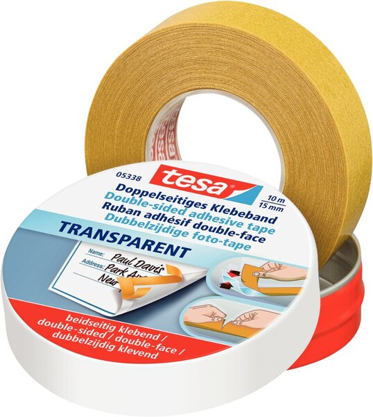 Image TESA Doppelband 15mmx10m (05338-00000-01) doppelseitiges Klebeband