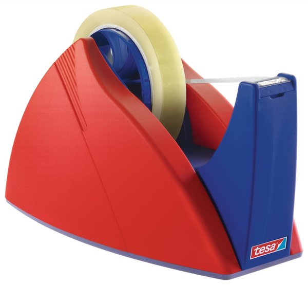 Image TESA Easy Cut Prof Tischabroller bis 66m 25mm rot-blau