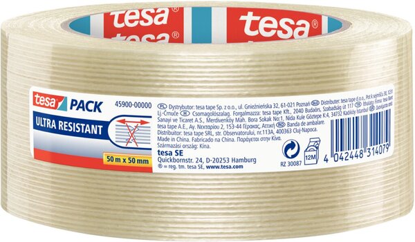 Image TESA Filament-Klebeband tesa Transparent (L x B) 50 m x 50 mm Inhalt: 1 Rolle(n)