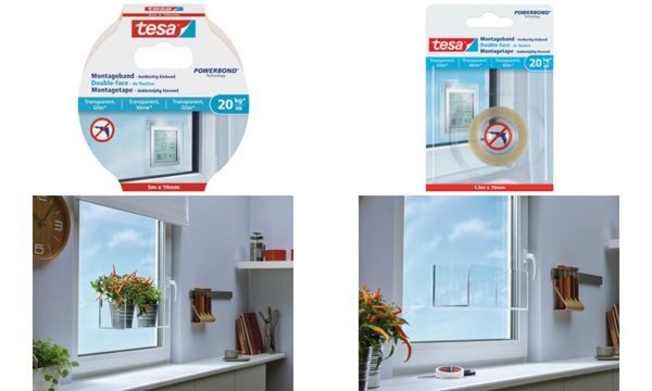 Image TESA Montageband, für transparente Oberflächen und Glas, bis zu 20kg/m, 1,5m, t