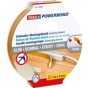 Image TESA Montageband tesa tesa® POWERBOND (L x B) 5 m x 9 mm Inhalt: 2 Rolle(n)