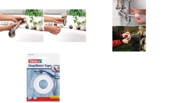 Image TESA Reparaturband tesa tesa® Weiß (L x B) 12 m x 12 mm Inhalt: 1 Rolle(n)