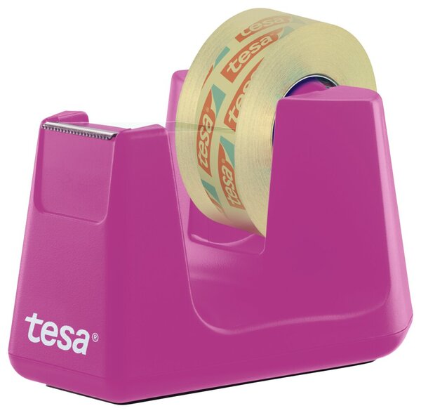 Image TESA film Tischabroller Smart pink + 4 Rollen