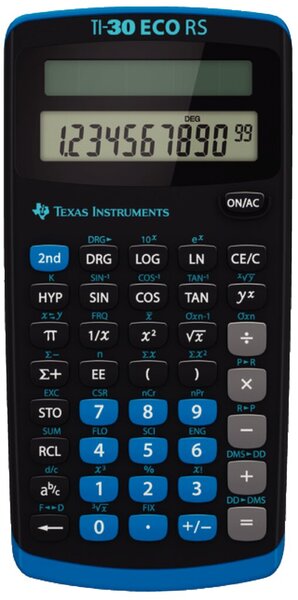 Image TEXAS INSTRUMENTS Schulrechner TI-30 ECO RS 10-stellige Anzeige, 3 Speicher, Br