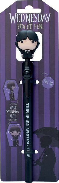 Image BlueSky Kugelschreiber Wednesday - Fidget Pen inkl. Sammelfigur schwarz Schreibfarbe schwarz, 1 St.
