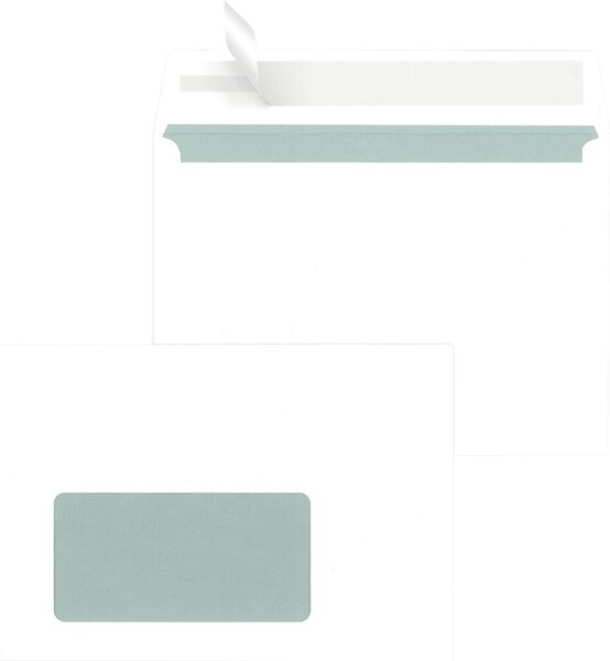 Image Briefumschlag C6, mit Fenster, Haftklebung, 80g/qm, weiß