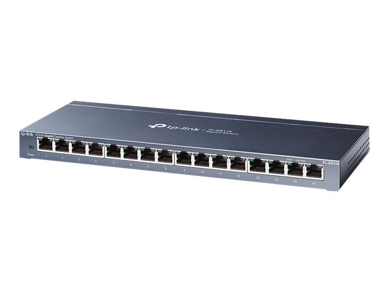 Image TP-LINK 16-Port Gigabit Desktop Switch RJ45 Ports Desktop Steel Case