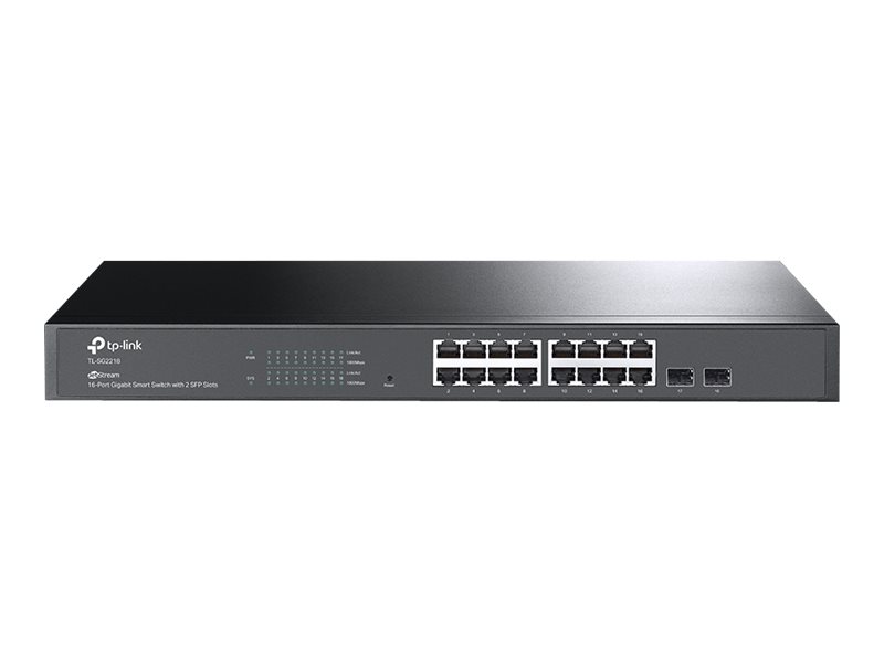Image TP-LINK JetStream 16-Port Gigabit Smart Switch with 2 Gigabit SFP Slots
