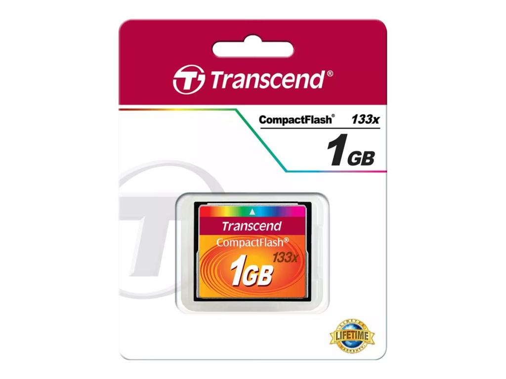 Image TRANSCEND 1GB CFKarte 133x CompactFlash mit MLC Chips