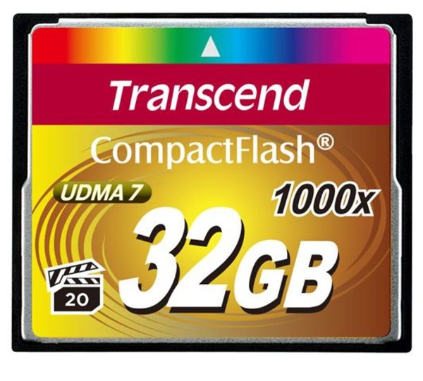 Image TRANSCEND 32GB Compact Flash Card 1000x