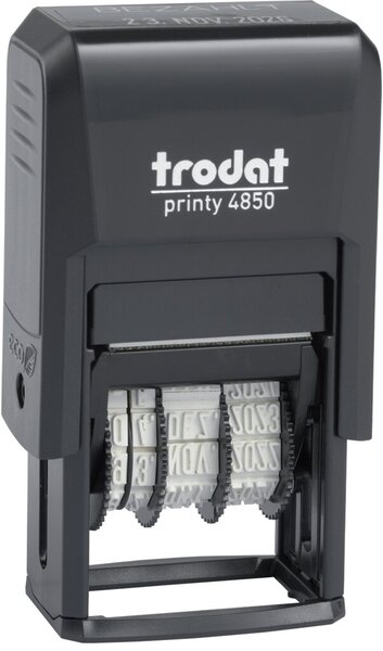 Image Mini-Datumstempel GESCANNT 4850/l9 Abdruck: blau/rot 25x12mm