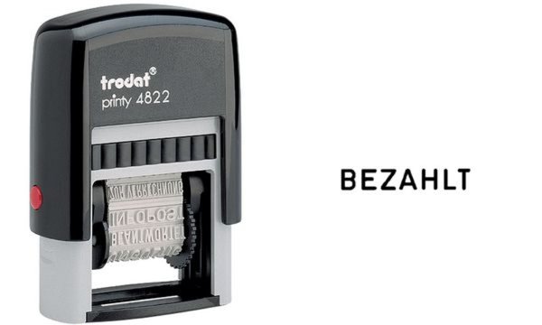 Image TRODAT Wortbandstempel Printy 4822, ohne Datum, schwarz - für den Markt: D - L 