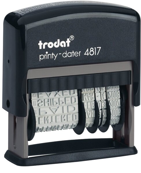 Image TRODAT Wortbandstempel Printy Dater 4817, mit Datum, schwarz - für den Markt: D