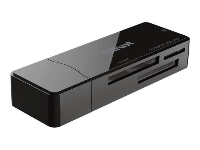 Image TRUST Externer Speicherkartenleser USB 2.0 Trust Nanga USB 2.0 Cardreader Schwa
