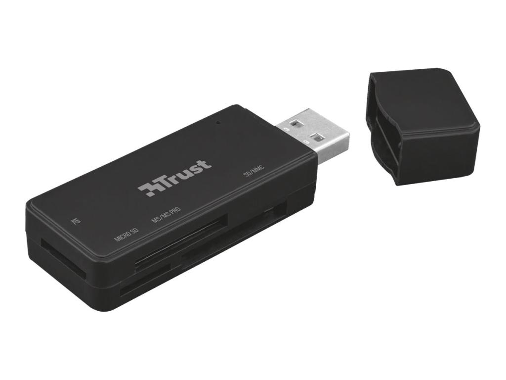 Image TRUST Externer Speicherkartenleser USB 2.0 Trust Nanga USB 3.1 Schwarz