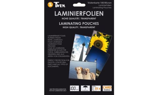 Image TWEN Laminierfolientasche für Visit enkarten, 60 x 90 mm (5216494)