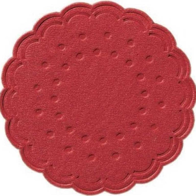 Image Tassendeckchen, Zelltuch-Untersetzer Ø 7,5 cm, 8-lagig, Rot | 250 Stück 