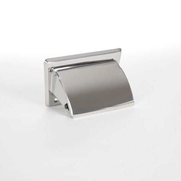 Image Toilettenpapier-Rollen-Spender für 1 Rolle | Chrom "Clivia Top" mit Deckel