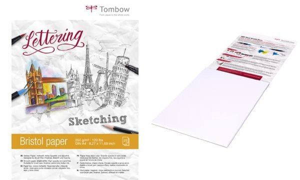 Image Tombow Zeichenblock Bristol, DIN A4, blanko, 250 g/qm (1230417)