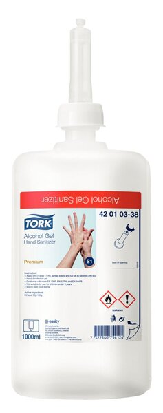 Image Tork Händedesinfektionsgel, Premium, transparent, 1000ml