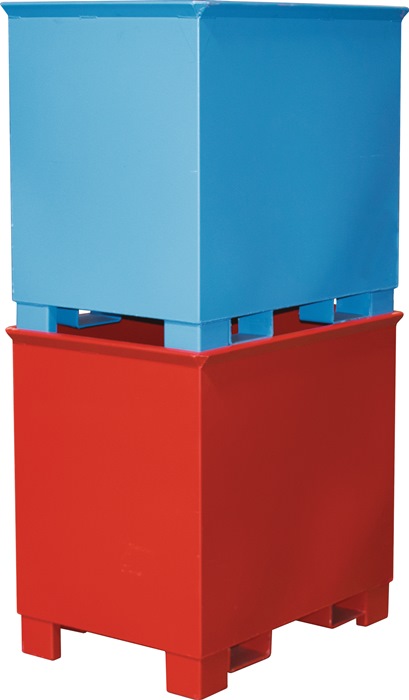 Image Transportbehälter 0,3 m³ L620xB840xH800mm lack.lichtblau o.Zentrierwände