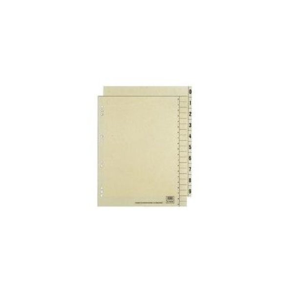 Image Trennblätter A4, Kraftkarton, 230g, chamois, zweiseitiger Druck 0-9