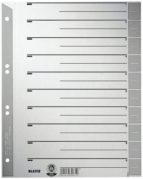 Image Trennblätter farbig bedruckt grau 