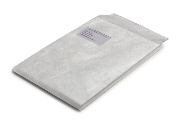 Image Tyvek Fenster-Faltversandtasche DIN C4 (229x334mm-Gesamtlänge), Spitzboden