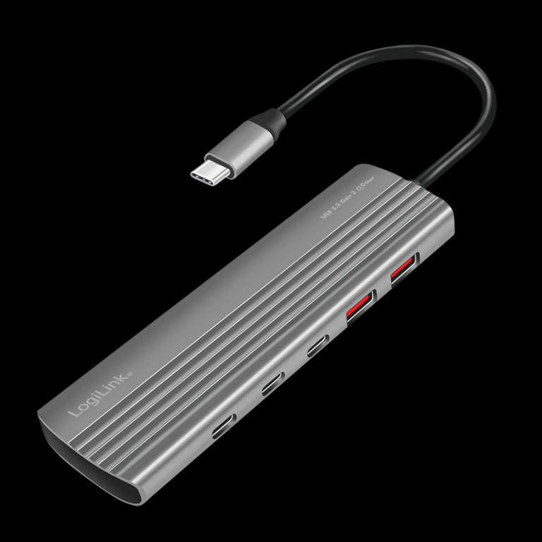 Image LogiLink USB 3.2 Ultra-Slim-Hub, 10-Port, 2x USB-A, 8x USB-C